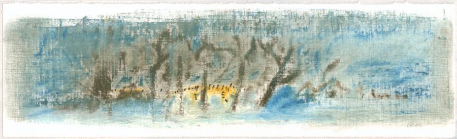 Âbbildung: Jeder Tag ein anderer Tiger, Öl auf Karton, 2002